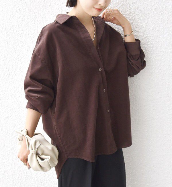 SHIPS for women「【WEB限定】〈洗濯機可能〉コーデュロイ ギャザー シャツ 羽織」|シャツ・ブラウス|