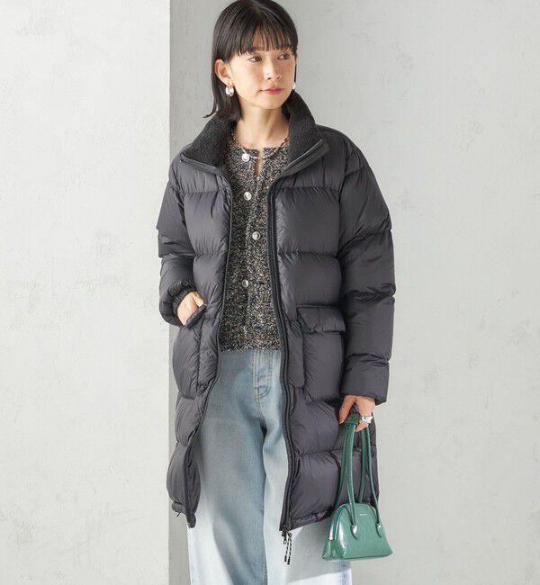 SHIPS for women「【SHIPS別注】TAION:〈手洗い可能〉ネック ボア ダウン コート」|ダウン|