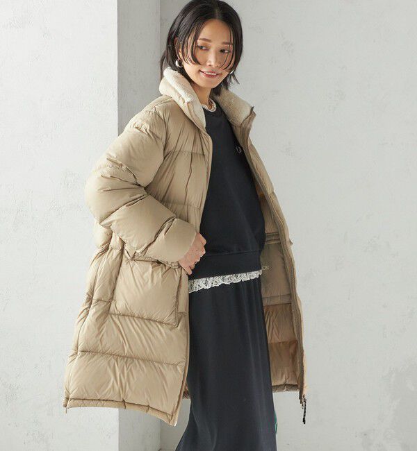 SHIPS for women「【SHIPS別注】TAION:〈手洗い可能〉ネック ボア ダウン コート」|ダウン|