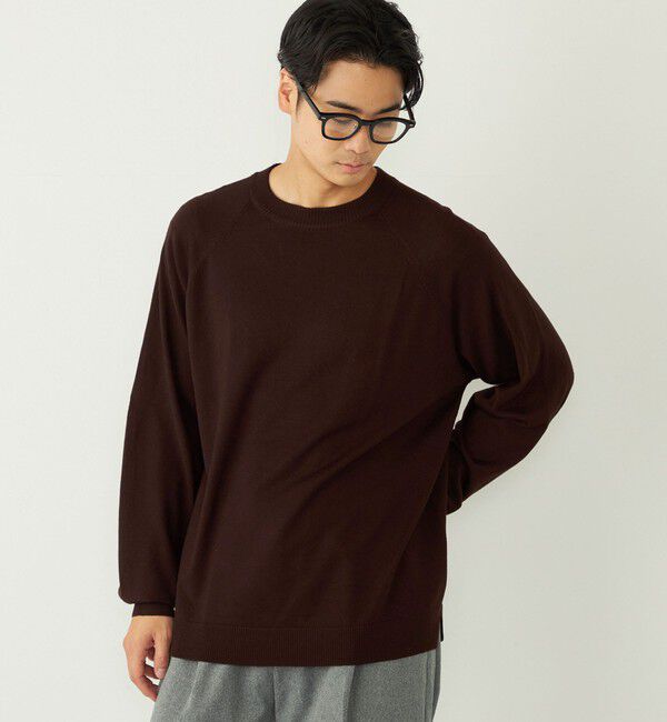 SHIPS Colors 「SHIPS Colors:〈吸湿発熱・洗濯機可能〉CELLN(R) &times; ウール 14ゲージ ニット」|ニット・セーター|ブラウン