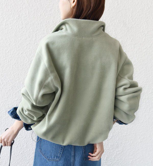 SHIPS for women「〈洗濯機可能〉フリース 裾 ドロスト ハーフ ジップ プルオーバー」|Tシャツ・カットソー|