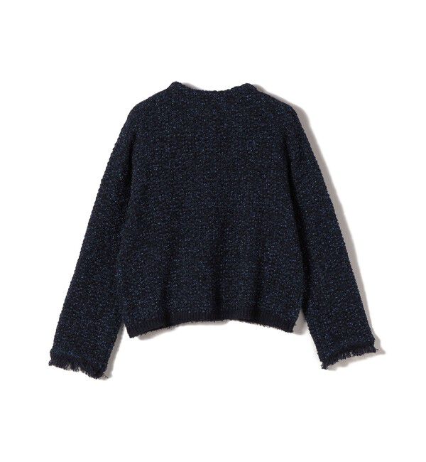 SHIPS for women「〈手洗い可能〉ミックスカラー ニット ジャケット」|ノーカラージャケット|