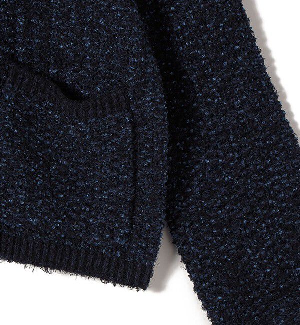 SHIPS for women「〈手洗い可能〉ミックスカラー ニット ジャケット」|ノーカラージャケット|