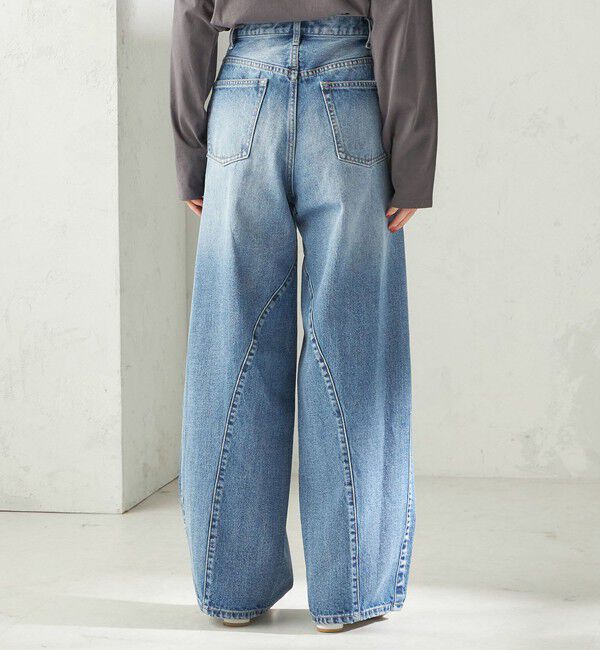 SHIPS for women「《追加予約》【SHIPS別注】BIT BLUE:バレル レック デニム パンツ」|デニム|