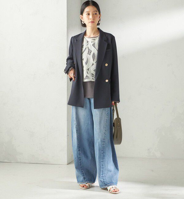 SHIPS for women「《追加予約》【SHIPS別注】BIT BLUE:バレル レック デニム パンツ」|デニム|