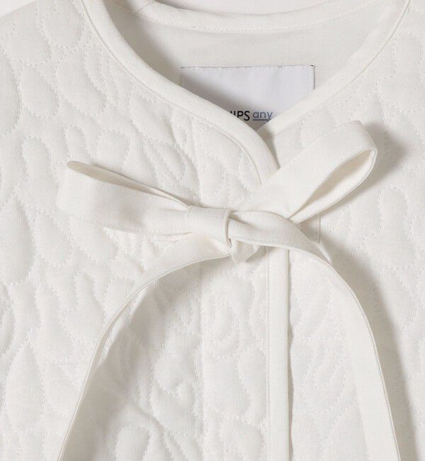 SHIPS any「SHIPS any: キルティング ステッチ ノーカラー ミディ コート」|ノーカラーコート|