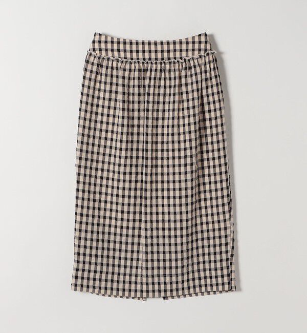 SHIPS any「SHIPS any:〈洗濯機可能〉ギンガムチェック サッカー タイト スカート」|スカート|