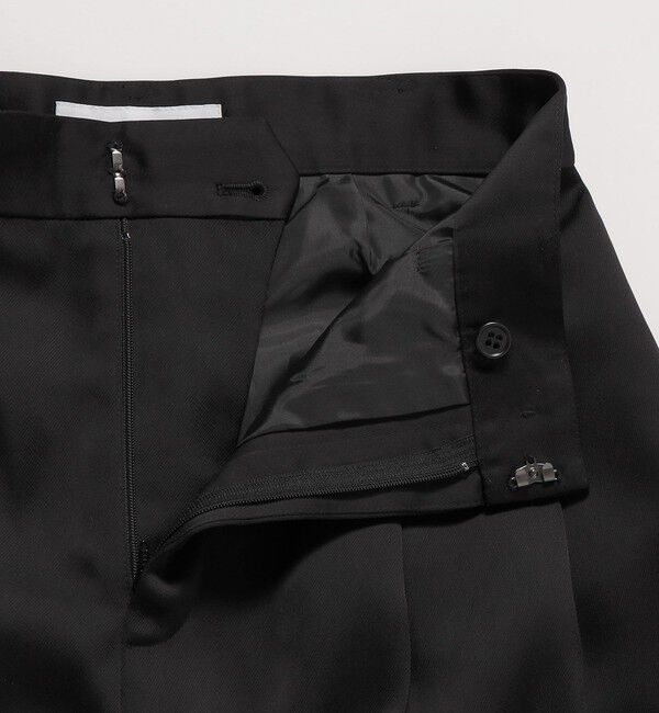 quaranciel「quaranciel:〈手洗い可能〉サテン ワイド ストレート スラックス」|その他|