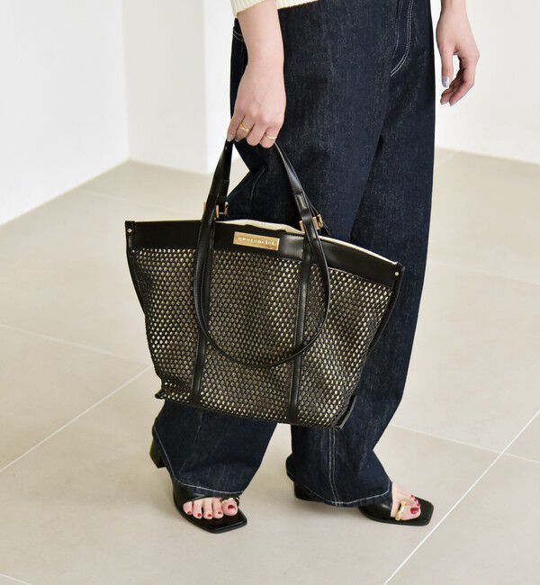quaranciel「quaranciel: 2way ハンドル メッシュ トートバッグ」|トートバッグ|