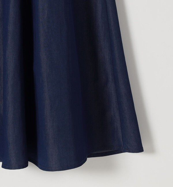 quaranciel「quaranciel:〈洗濯機可能〉ツイル Vネック ベルト フレア ワンピース」|ワンピース|