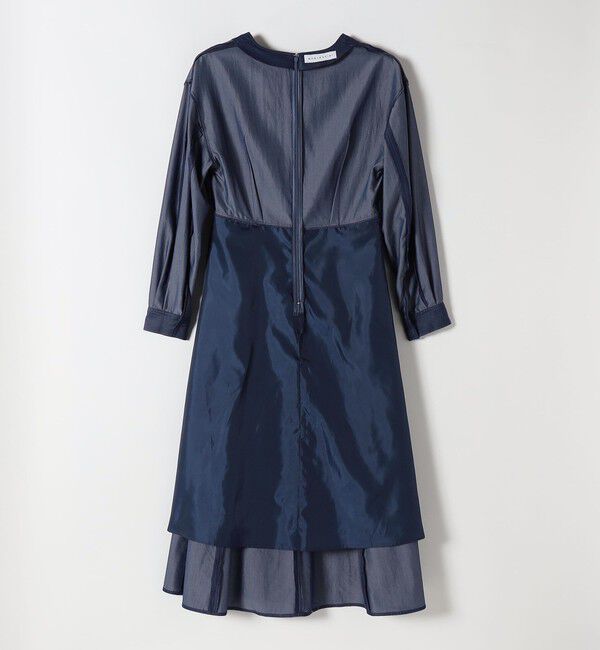 quaranciel「quaranciel:〈洗濯機可能〉ツイル Vネック ベルト フレア ワンピース」|ワンピース|