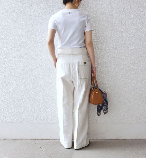 SHIPS any「SHIPS any:〈洗濯機可能〉カルゼ ターンバック ハイウエスト テーパード パンツ」|その他|