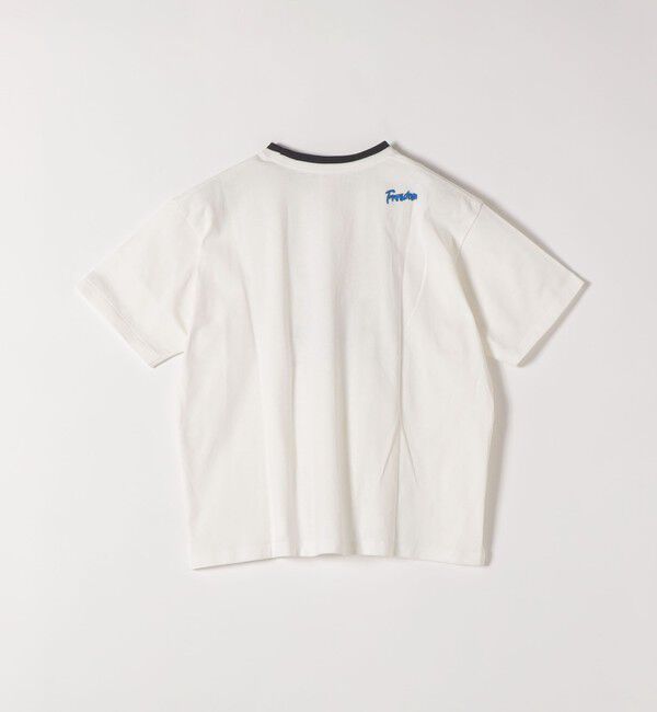 SHIPS any「【SHIPS any別注】Collegiate Pacific:〈洗濯機可能〉V ガゼット プリント & 刺繍 Tシャツ」|Tシャツ・カットソー|