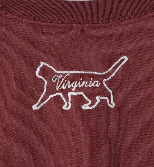 SHIPS any「【SHIPS any別注】Collegiate Pacific:〈洗濯機可能〉V ガゼット プリント & 刺繍 Tシャツ」|Tシャツ・カットソー|