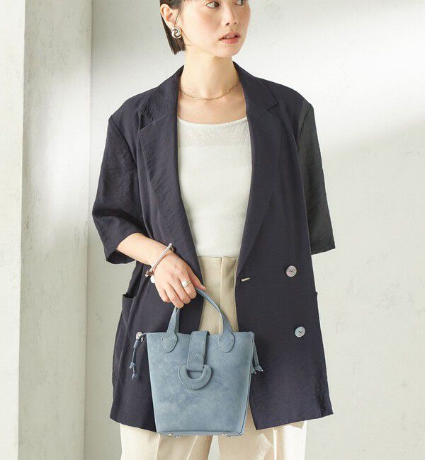 SHIPS for women「《予約》ピーチスキン調 ミニ キューブ トート」|トートバッグ|