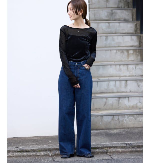 OUTDOOR PRODUCTS Usual Things「追4 ULTデニムハイライズルーズ5PKT」|デニム|