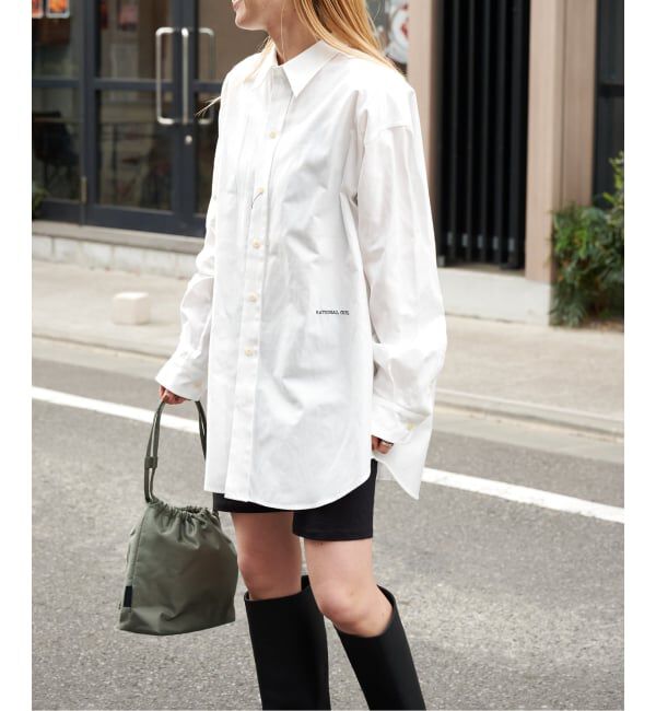 OUTDOOR PRODUCTS Usual Things「RATIONAL GIRLロゴ刺繍オックスフォードシャツ」|シャツ・ブラウス|