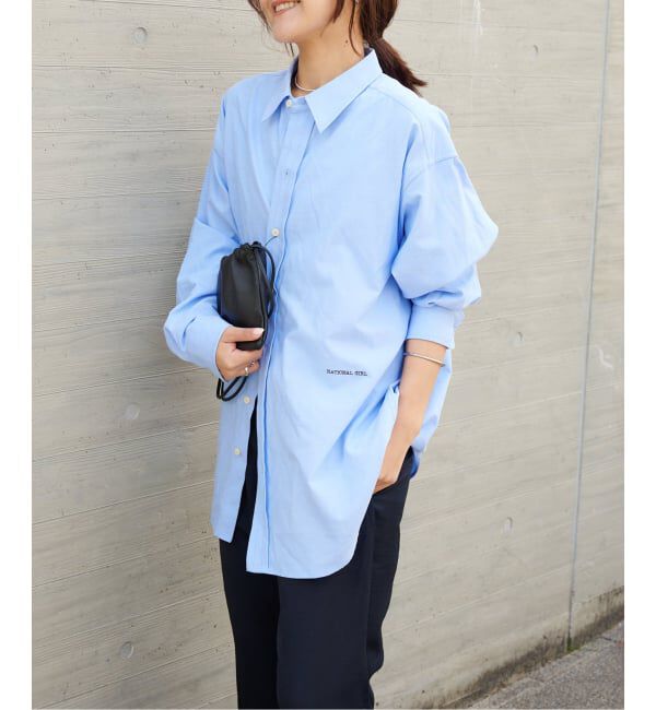 OUTDOOR PRODUCTS Usual Things「RATIONAL GIRLロゴ刺繍オックスフォードシャツ」|シャツ・ブラウス|