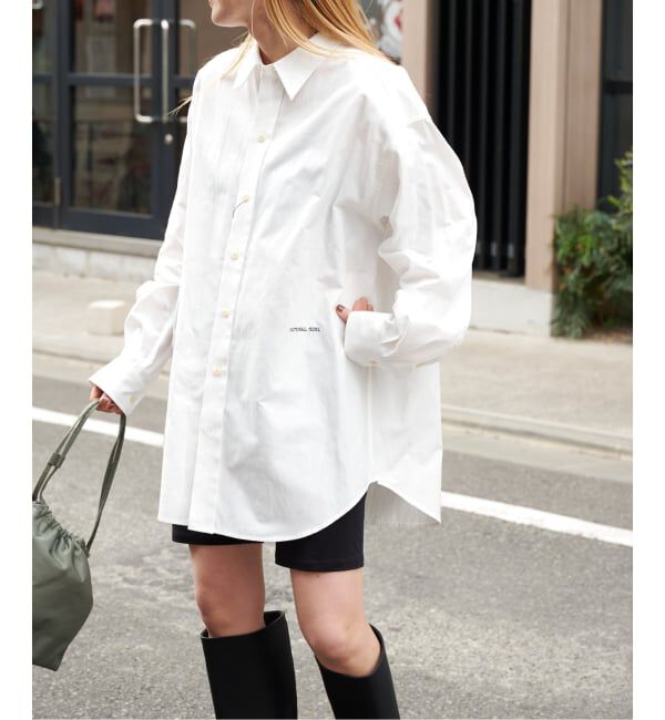 OUTDOOR PRODUCTS Usual Things「RATIONAL GIRLロゴ刺繍オックスフォードシャツ」|シャツ・ブラウス|