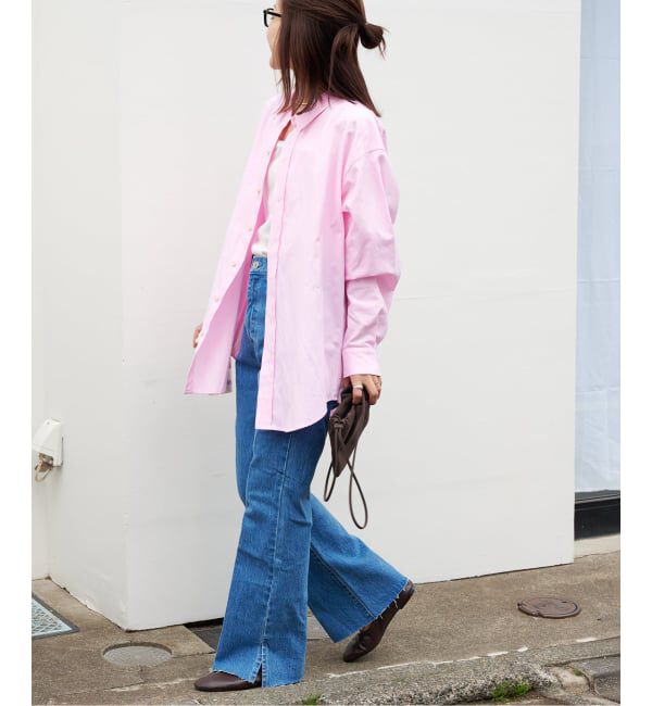 OUTDOOR PRODUCTS Usual Things「RATIONAL GIRLロゴ刺繍オックスフォードシャツ」|シャツ・ブラウス|