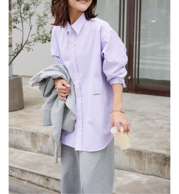 OUTDOOR PRODUCTS Usual Things「RATIONAL GIRLロゴ刺繍オックスフォードシャツ」|シャツ・ブラウス|