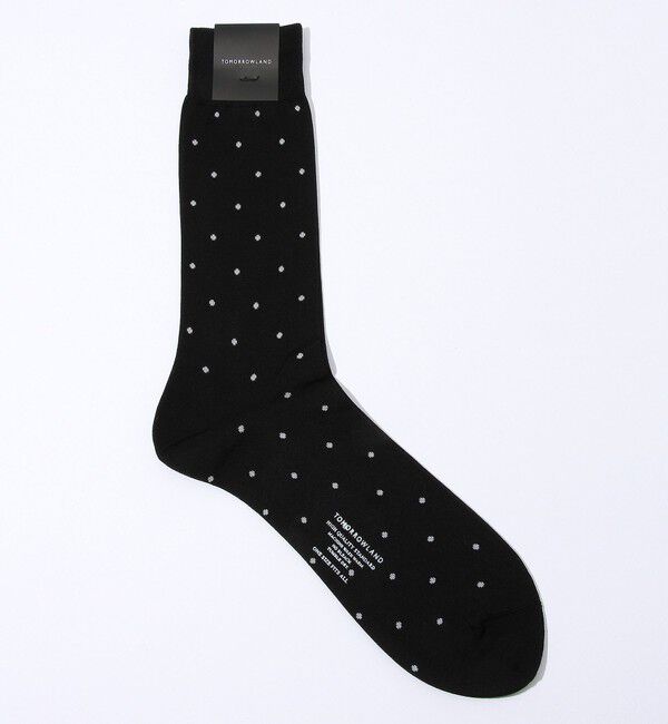 TOMORROWLAND GOODS「TOMORROWLAND コットンナイロン ドットソックス」|ソックス|ブラック