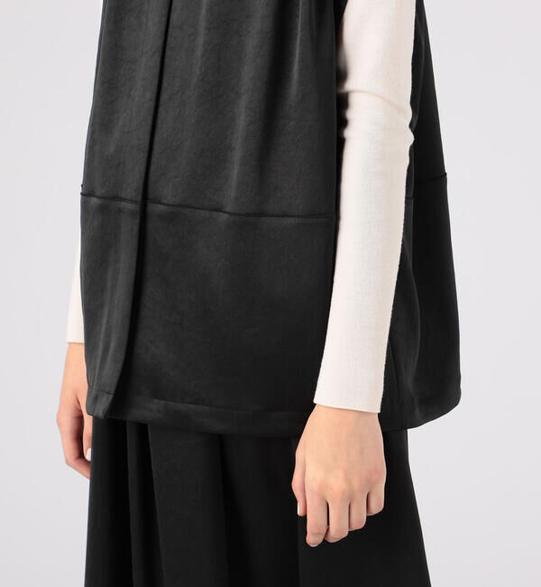 Ballsey「スライミーサテン コクーンベスト」|ベスト・ジレ|