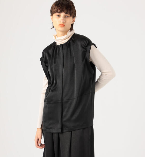 Ballsey「スライミーサテン コクーンベスト」|ベスト・ジレ|