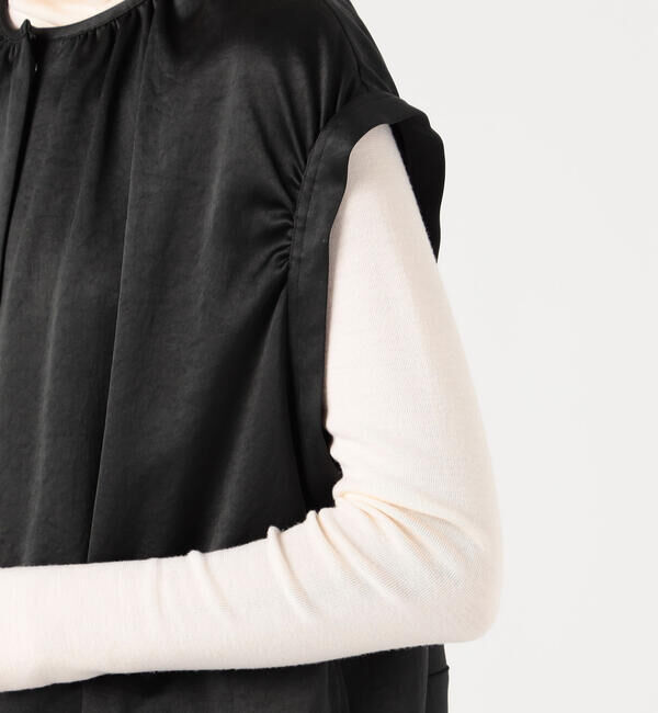 Ballsey「スライミーサテン コクーンベスト」|ベスト・ジレ|