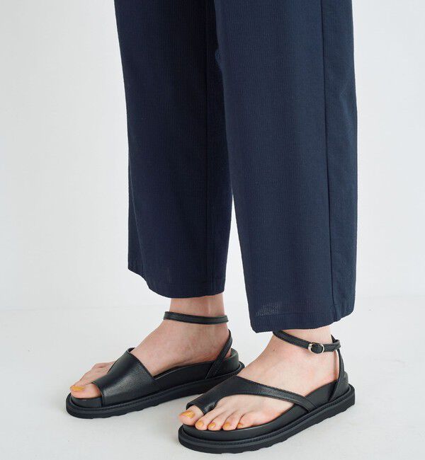 MACPHEE「コットンリネンストライプ イージーストレートパンツ」|その他|