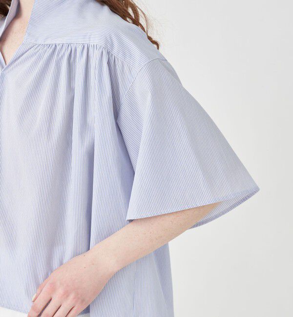 MACPHEE「コットンブロード ギャザーブラウス」|シャツ・ブラウス|