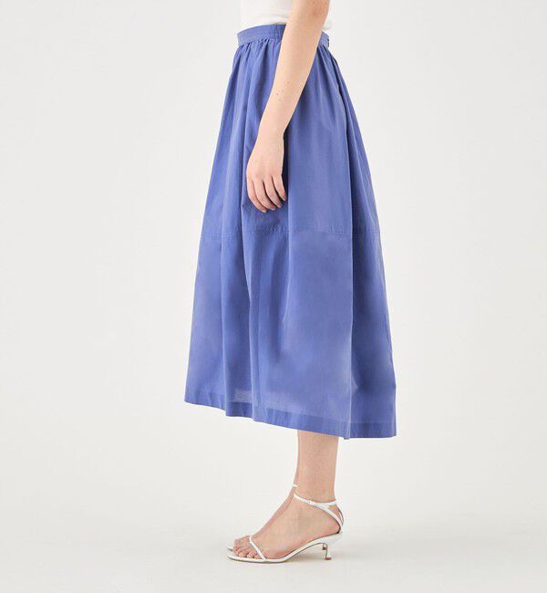 TOMORROWLAND collection「コットンシルクシャンブレー バレルスイングスカート」|フレア|