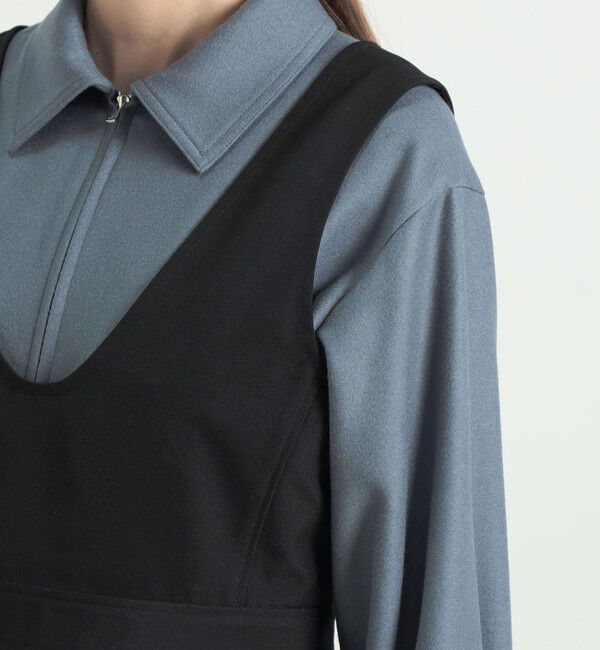 BACCA「ポリエステルウール ロングベスト」|シャツ・ブラウス|