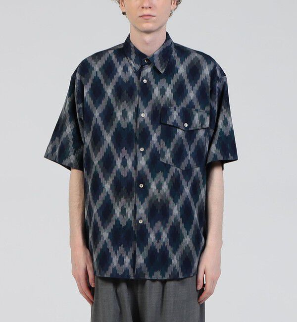 TOMORROWLAND MENS「コットン ダイヤモンドジャガード レギュラーカラーシャツ」|シャツ・ブラウス|