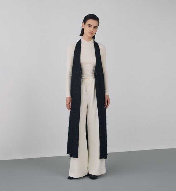 DES PRES「ヘアリーループツイード ロングジレ」|テーラードジャケット|