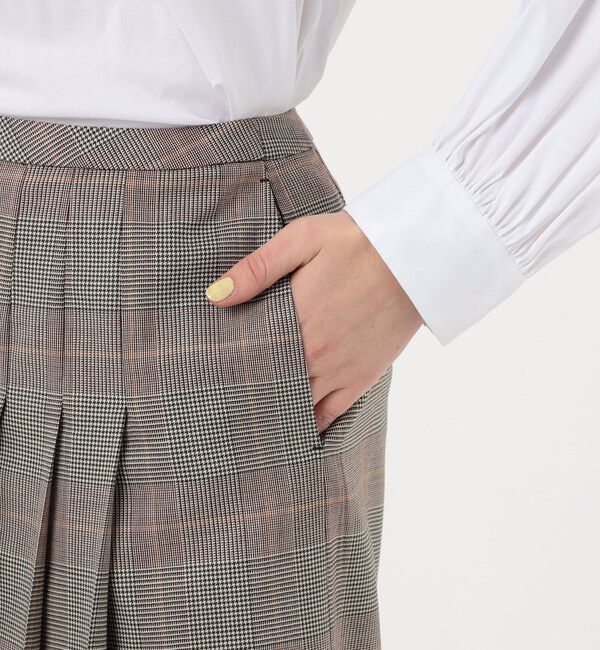 TOMORROWLAND collection「マルチグレンチェック アシンメトリープリーツスカート」|スカート|