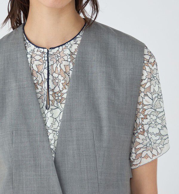 TOMORROWLAND collection「ファインウーステッドウール カラーレスジレ」|ベスト・ジレ|