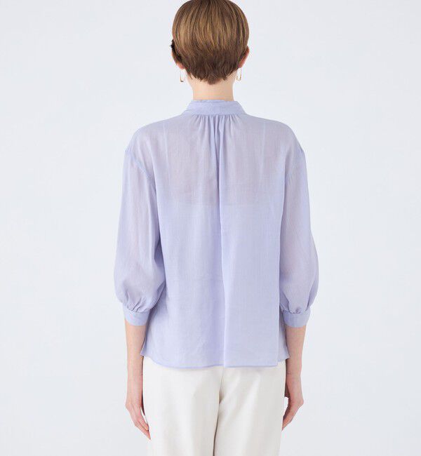 Ballsey「スムースラミー バイヤスボウタイブラウス」|シャツ・ブラウス|