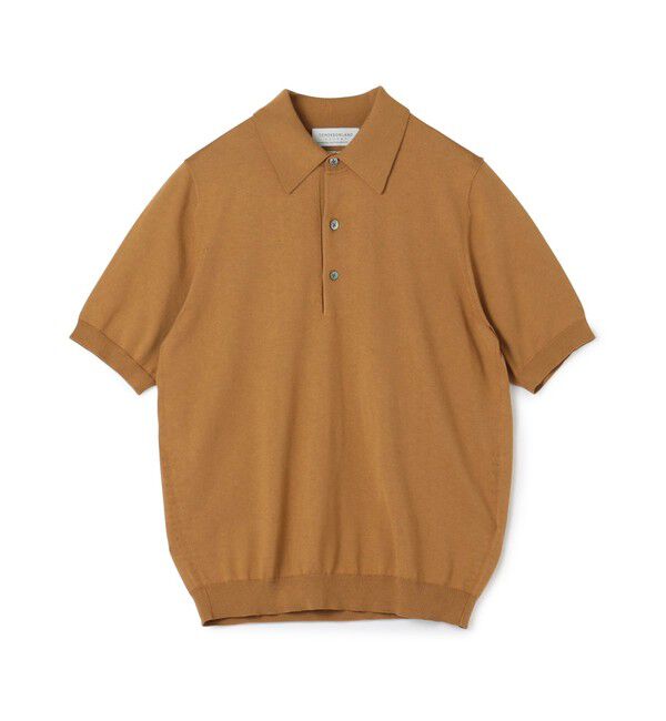 TOMORROWLAND MENS「TOMORROWLAND tricot シルクコットン ニットポロシャツ SESIA」|ニット・セーター|45 キャメル