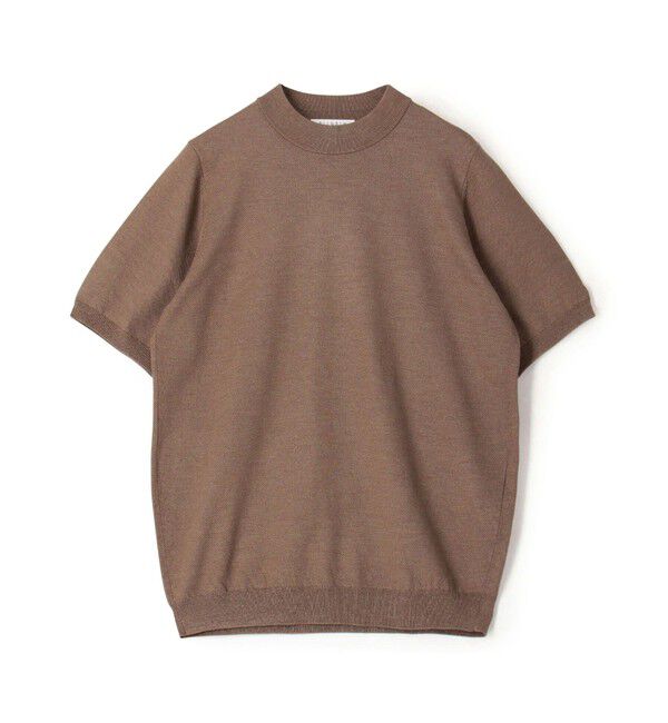 TOMORROWLAND MENS「シルクコットン モックネックプルオーバーニット」|ニット・セーター|45 キャメル