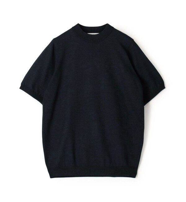 TOMORROWLAND MENS「シルクコットン モックネックプルオーバーニット」|ニット・セーター|69 ネイビー