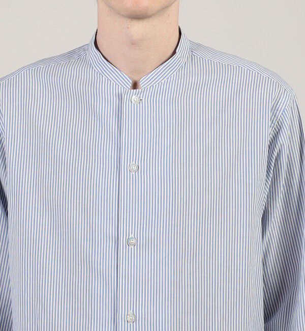 TOMORROWLAND MENS「コットンシルク バンドカラー ロングスリーブシャツ」|シャツ・ブラウス|