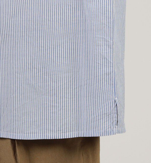 TOMORROWLAND MENS「コットンシルク バンドカラー ロングスリーブシャツ」|シャツ・ブラウス|