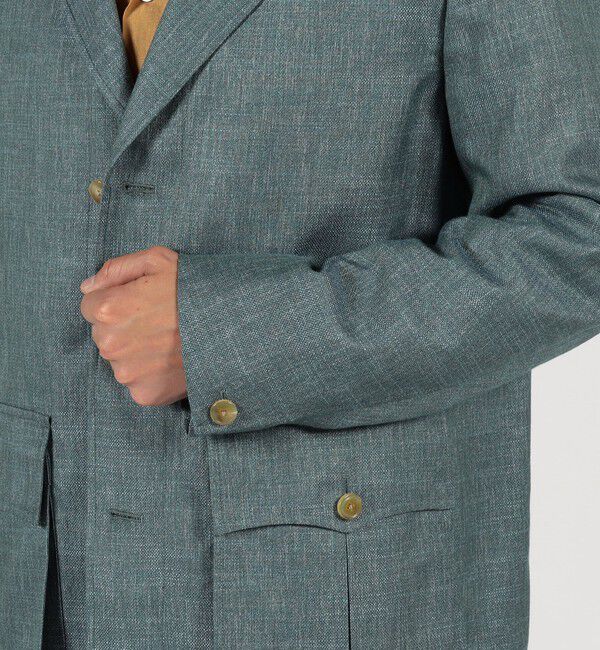 TOMORROWLAND MENS「バンブーシルクコットン サファリジャケット HAVANA DORMEUIL」|ブルゾン・スタジャン|