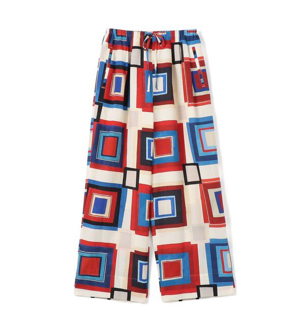 Ballsey「スキームプリント ドロストワイドパンツ」|その他|34 レッド系