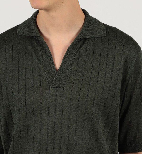 TOMORROWLAND MENS「ラミー ハーフスリーブ プルオーバーニット」|ニット・セーター|