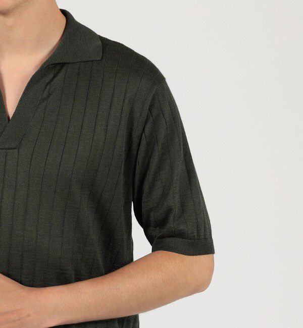 TOMORROWLAND MENS「ラミー ハーフスリーブ プルオーバーニット」|ニット・セーター|