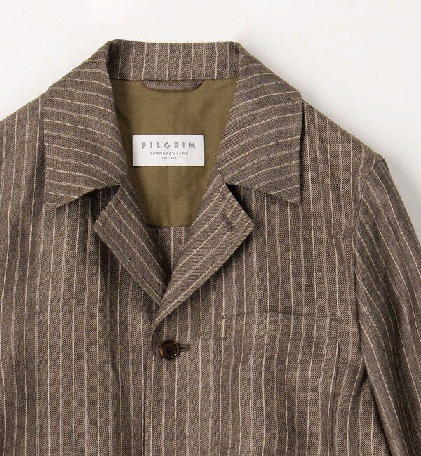 TOMORROWLAND MENS「リネン ダブルポケット シャツジャケット SOLBIATI」|ブルゾン・スタジャン|