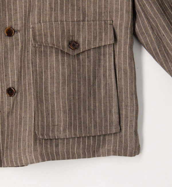 TOMORROWLAND MENS「リネン ダブルポケット シャツジャケット SOLBIATI」|ブルゾン・スタジャン|