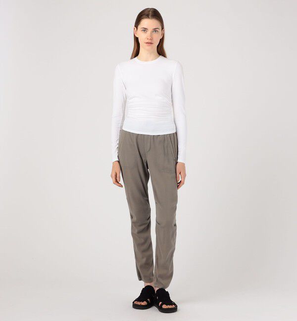 JAMES PERSE「コットンポリエステルジャージー サイドシャーリングTシャツ WMTP3232」|Tシャツ・カットソー|